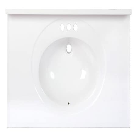 Arstar Arstar Standard Cultured Marble Bathroom Sink 37 in. W X 22 in. D White A223710113C1-3